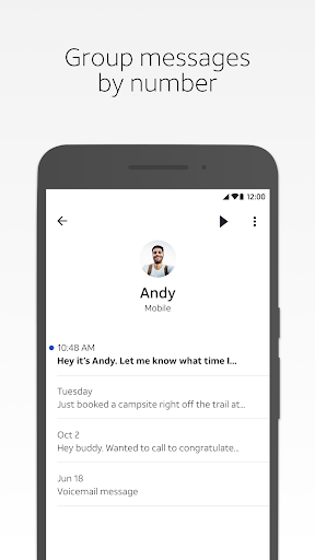 AT&T Visual Voicemail screenshot