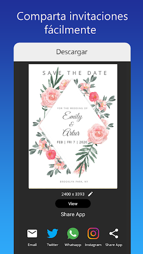 Captura de pantalla de Tarjeta Invitaciones digitales
