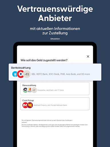 Remitly: Geld senden Screenshot
