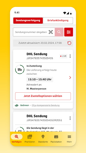 Post & DHL Screenshot
