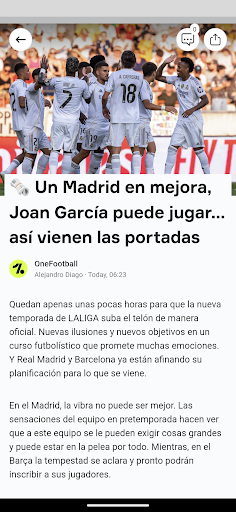 Captura de pantalla de OneFootball Resultados en vivo