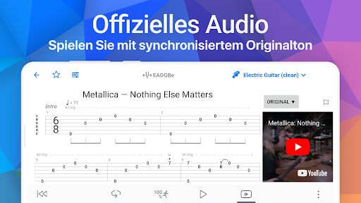 Songsterr Gitarren Tabs/Akkor. Screenshot