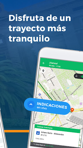 Captura de pantalla de Moovit: Horarios de bus y tren