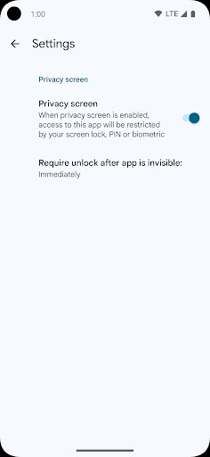 Captura de pantalla de Google Authenticator