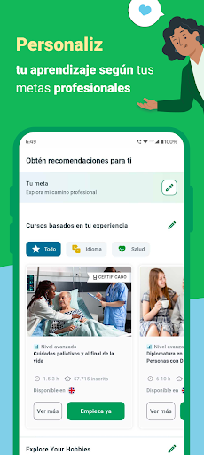 Captura de pantalla de Alison: educación online