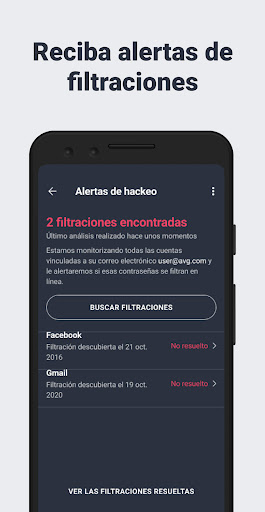 Captura de pantalla de AVG Antivirus y Seguridad