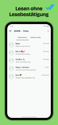 WAMR: gelöschte Nachrichten Screenshot