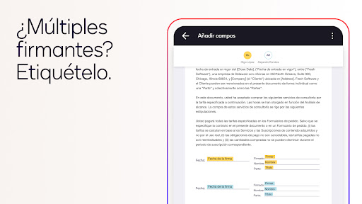 Captura de pantalla de Docusign
