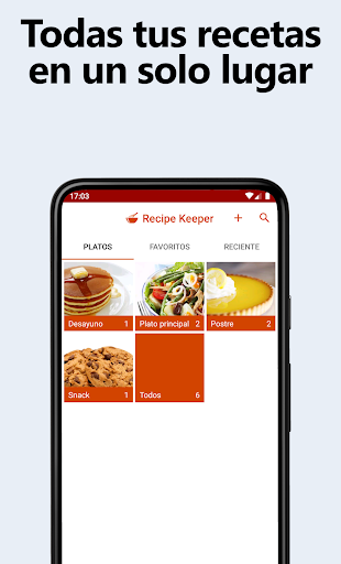 Captura de pantalla de Recipe Keeper