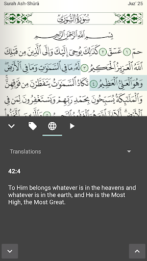 Captura de pantalla de Quran for Android