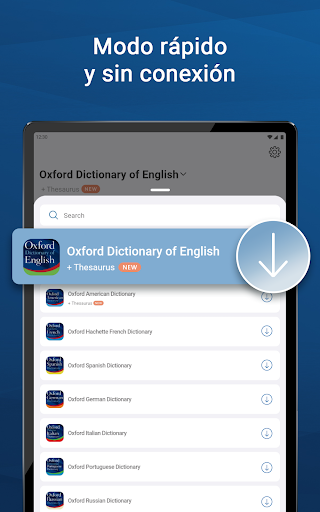 Captura de pantalla de Oxford Dictionary