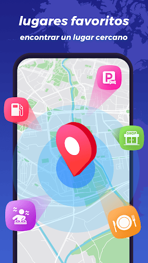 Captura de pantalla de GPS mapa navegación, ubicación
