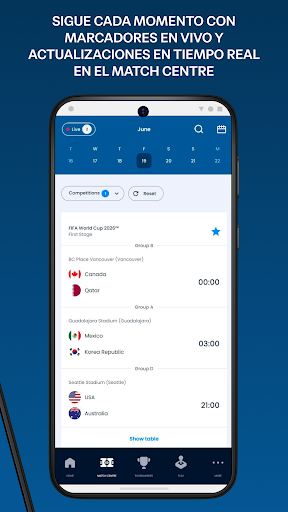 Captura de pantalla de FIFA la aplicación oficial