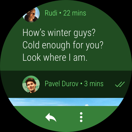 Captura de pantalla de Telegram