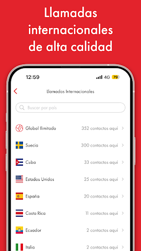 Captura de pantalla de Rebtel: Recargas y llamadas