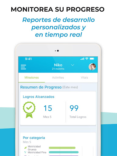 Captura de pantalla de BabySparks - Actividades y Log