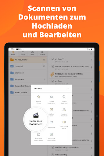 pdfFiller: PDF-Editor Screenshot