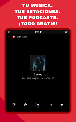 Captura de pantalla de iHeart: Música, Radio, Podcast