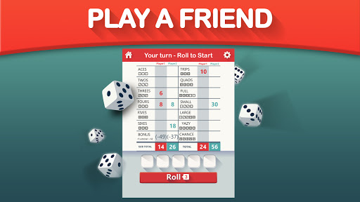 Yazy the yatzy dice game Screenshot