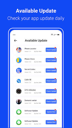 Captura de pantalla de Actualización de Software