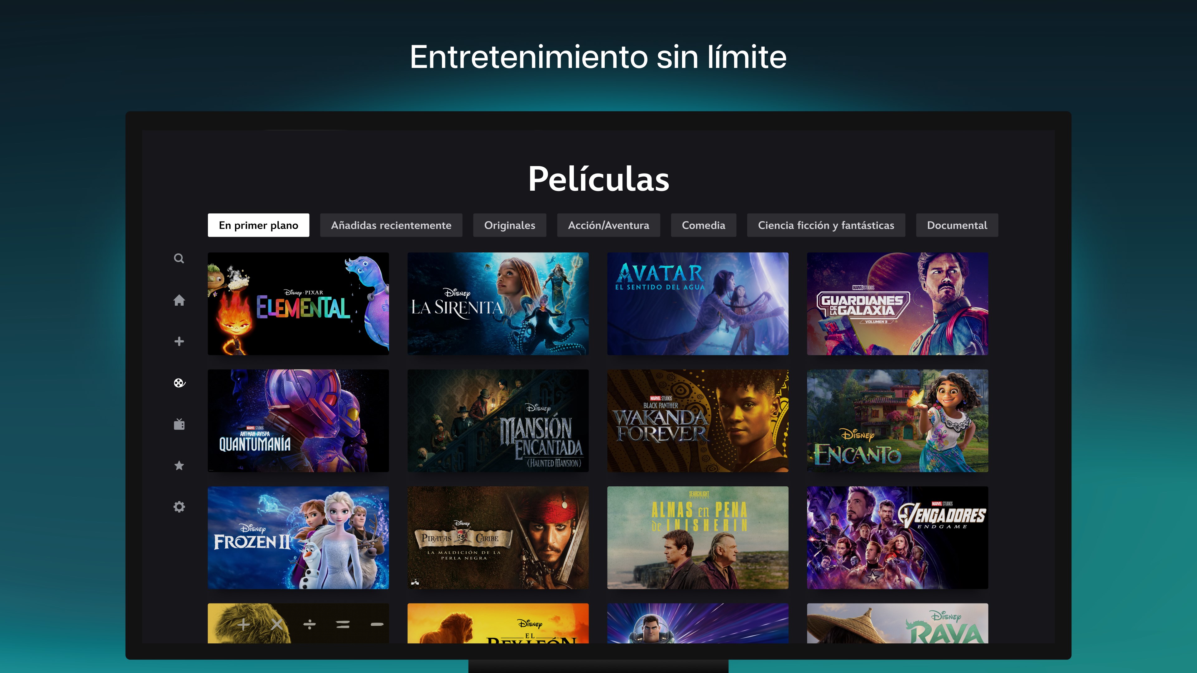 Captura de pantalla de Disney+