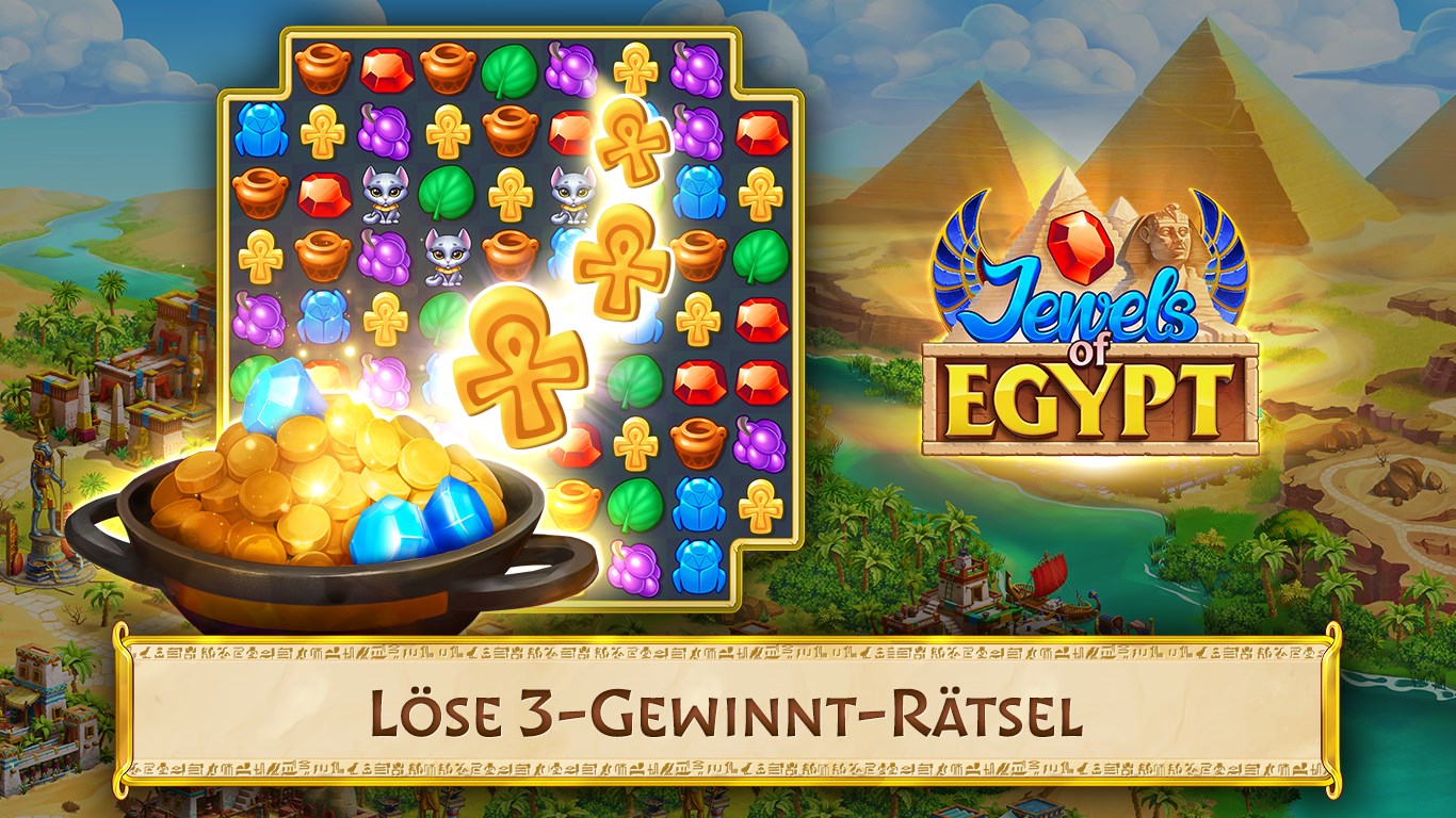 Jewels of Egypt: 3-Gewinnt Puzzles Screenshot