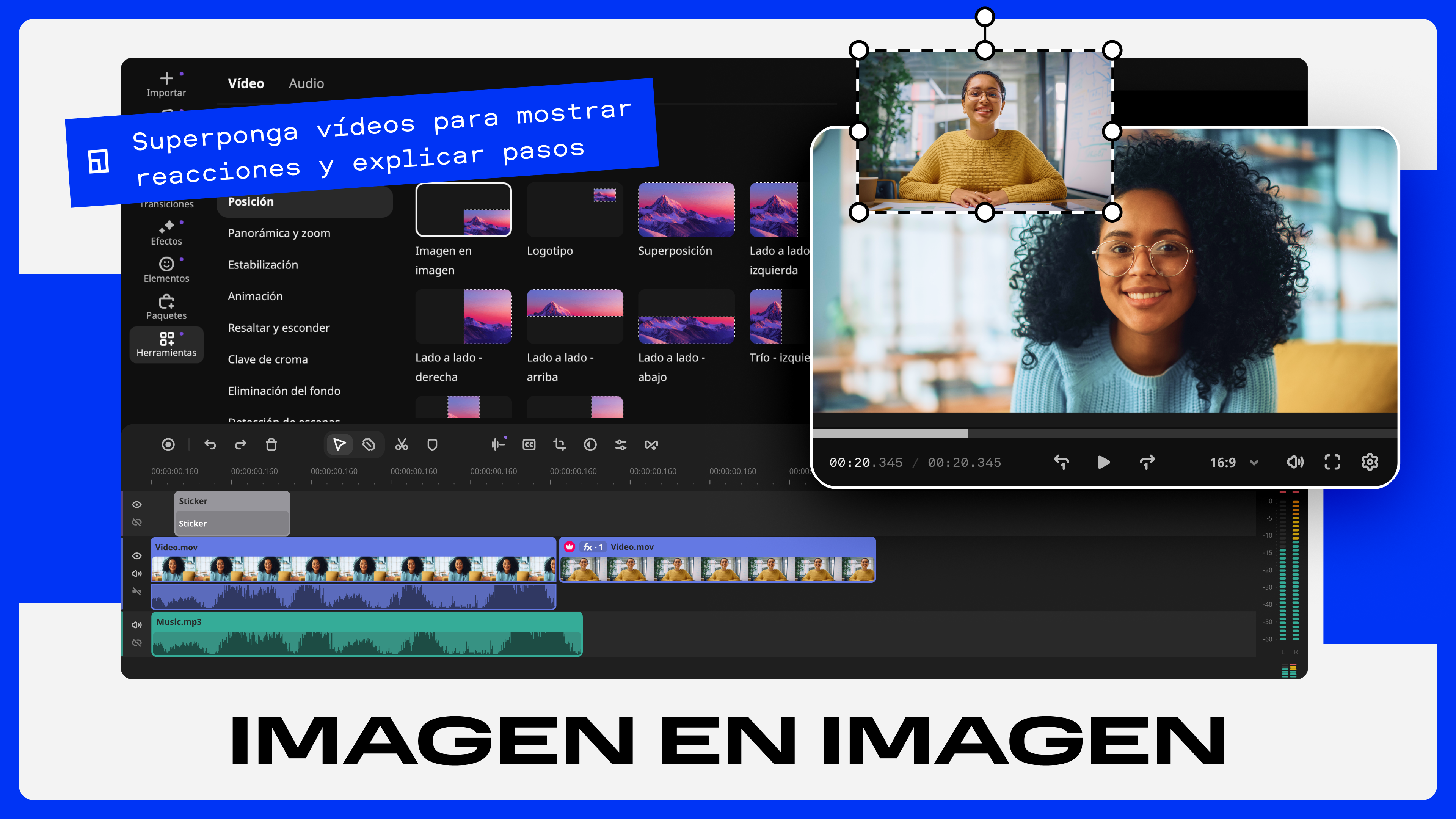Captura de pantalla de Movavi Video Editor