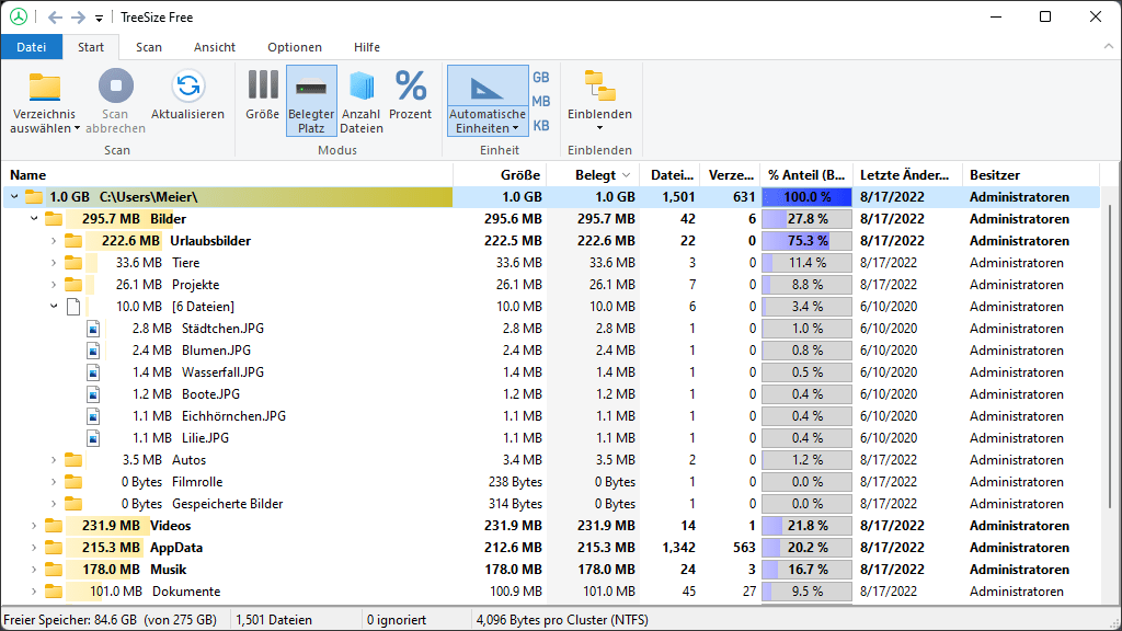 TreeSize Free Screenshot
