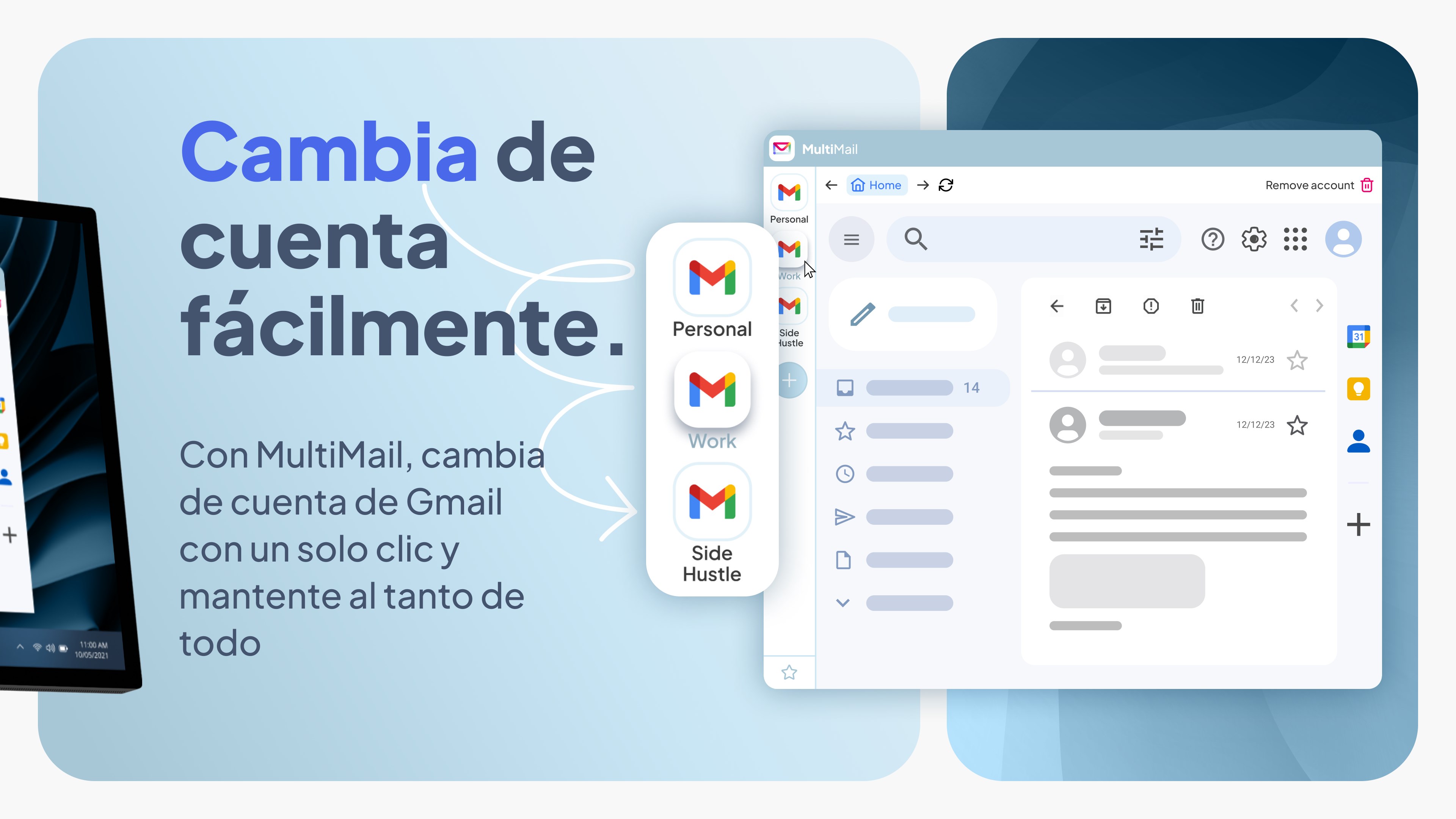 Captura de pantalla de MultiMail - Cliente de correo electrónico multi-cuenta