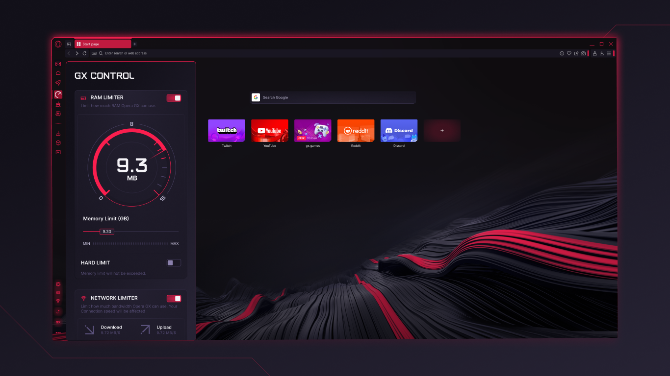 Opera GX screenshot