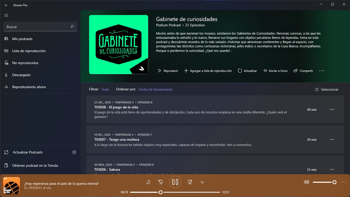 Captura de pantalla de Grover Pro
