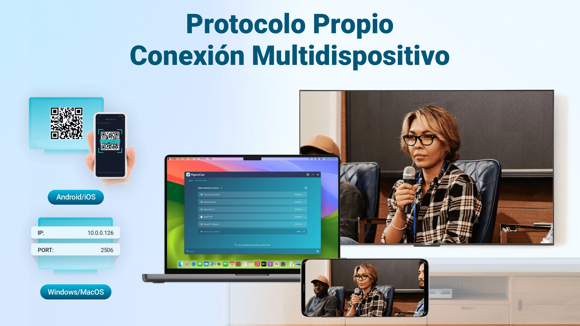 Captura de pantalla de Transmitir vía AirPlay/Google Cast - PigeonCast