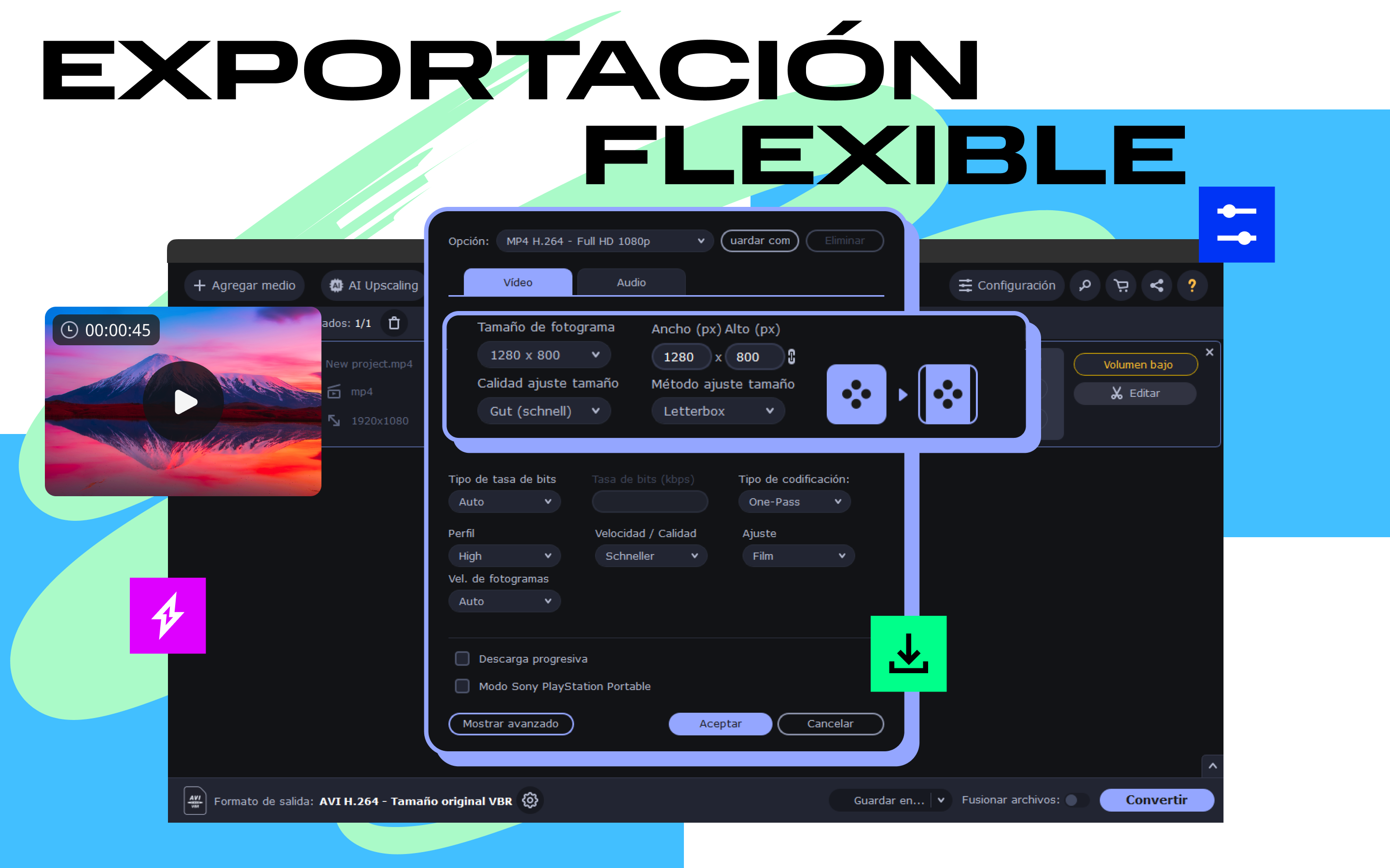 Captura de pantalla de Movavi Video Converter