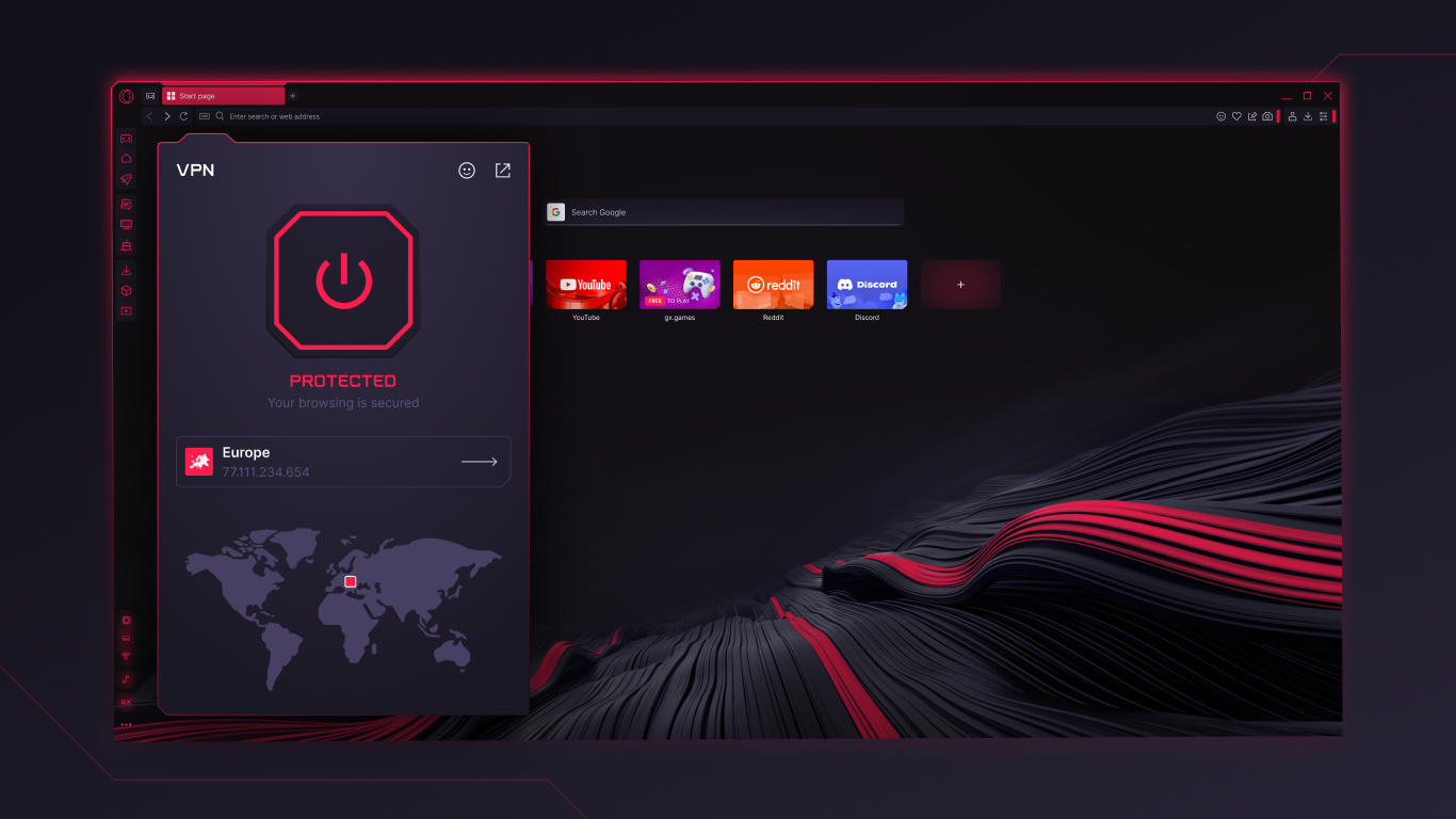 Opera GX screenshot