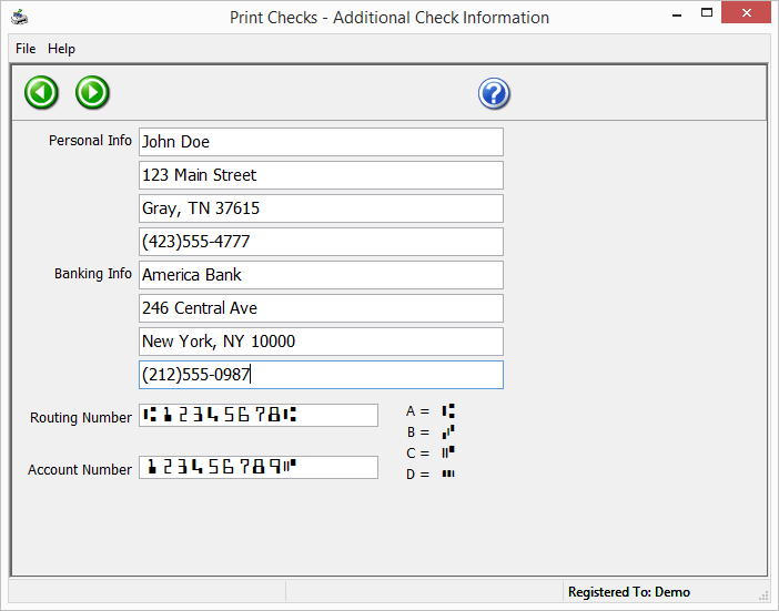 Print Checks screenshot