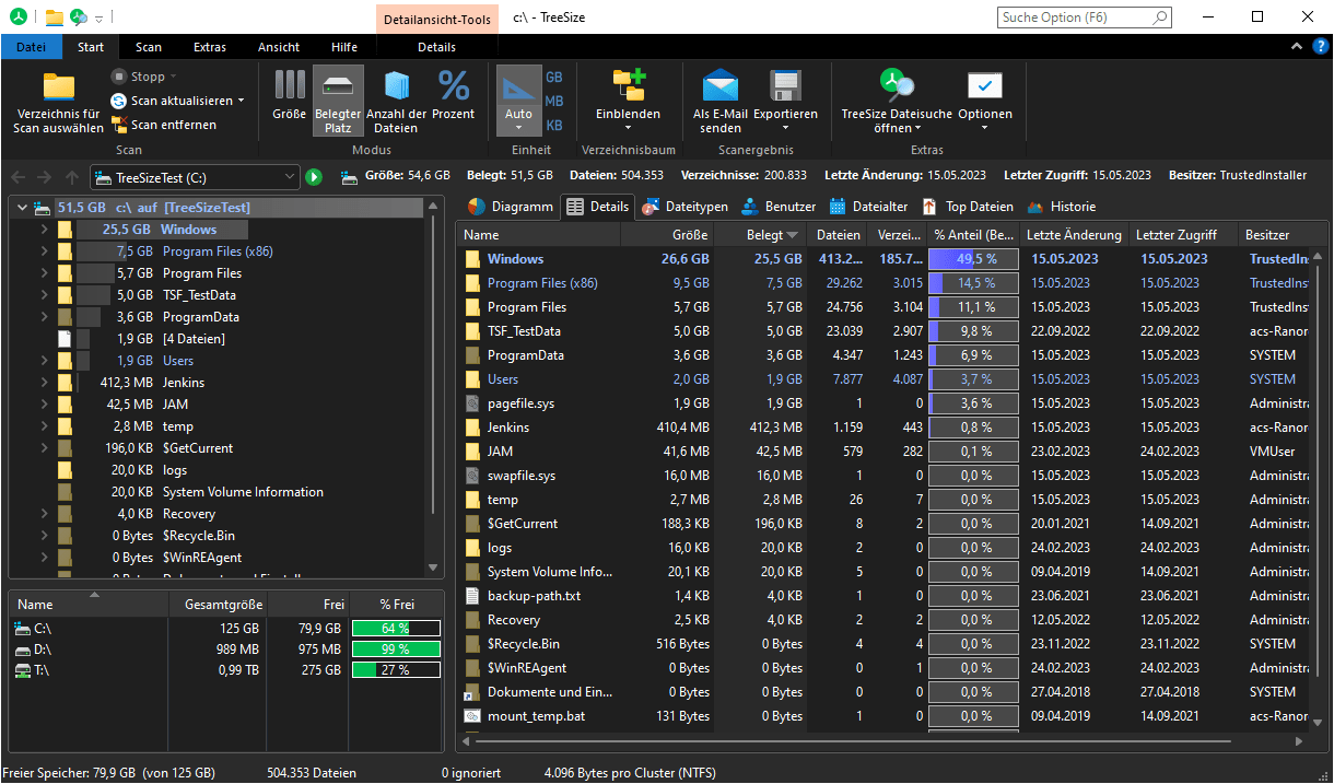 TreeSize Screenshot