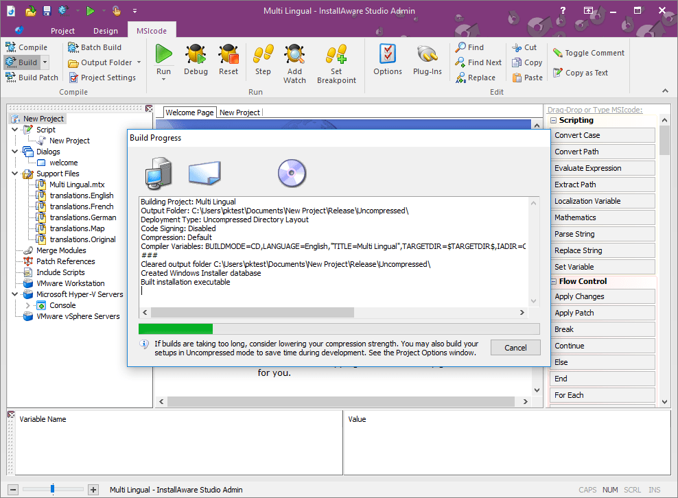 InstallAware Studio screenshot