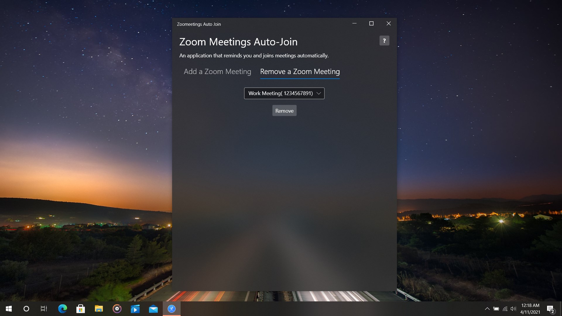 Captura de pantalla de Virtual Meetings Auto Join