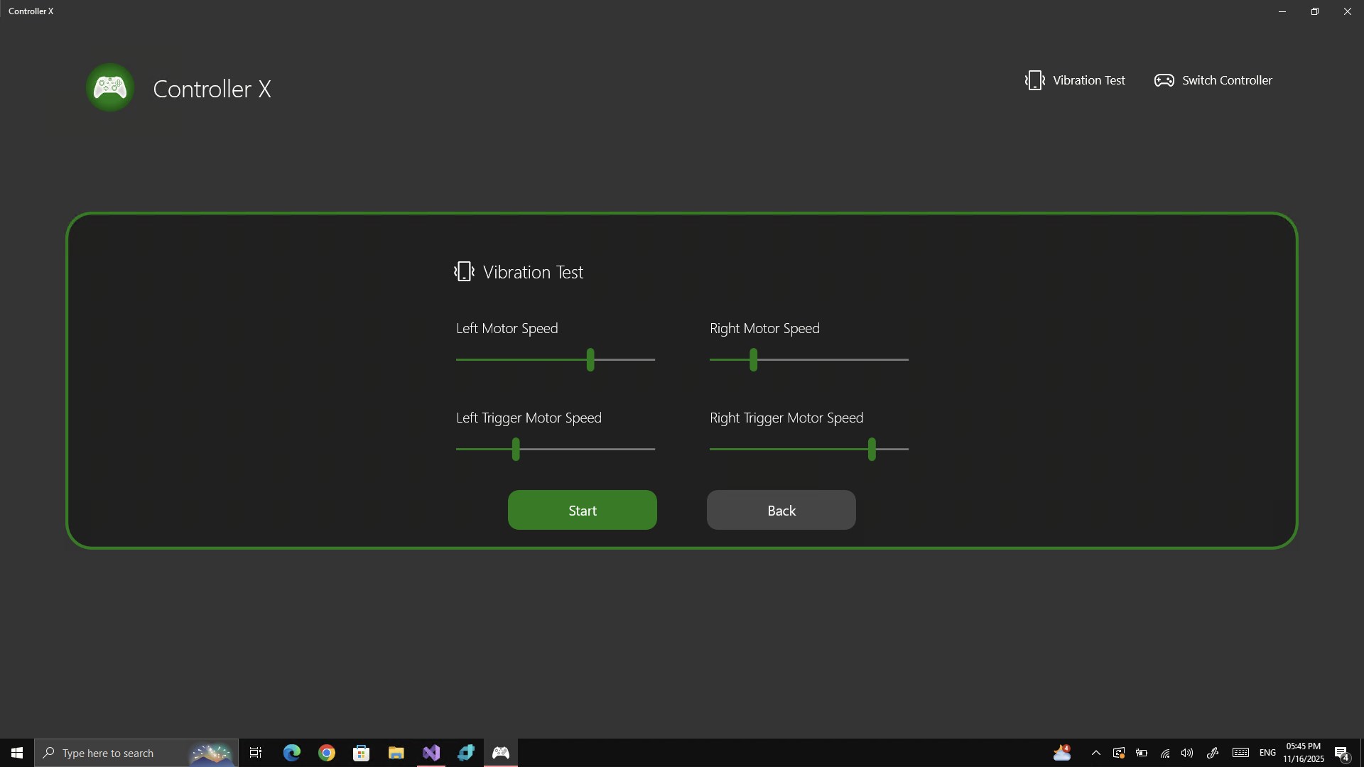Captura de pantalla de Controller X