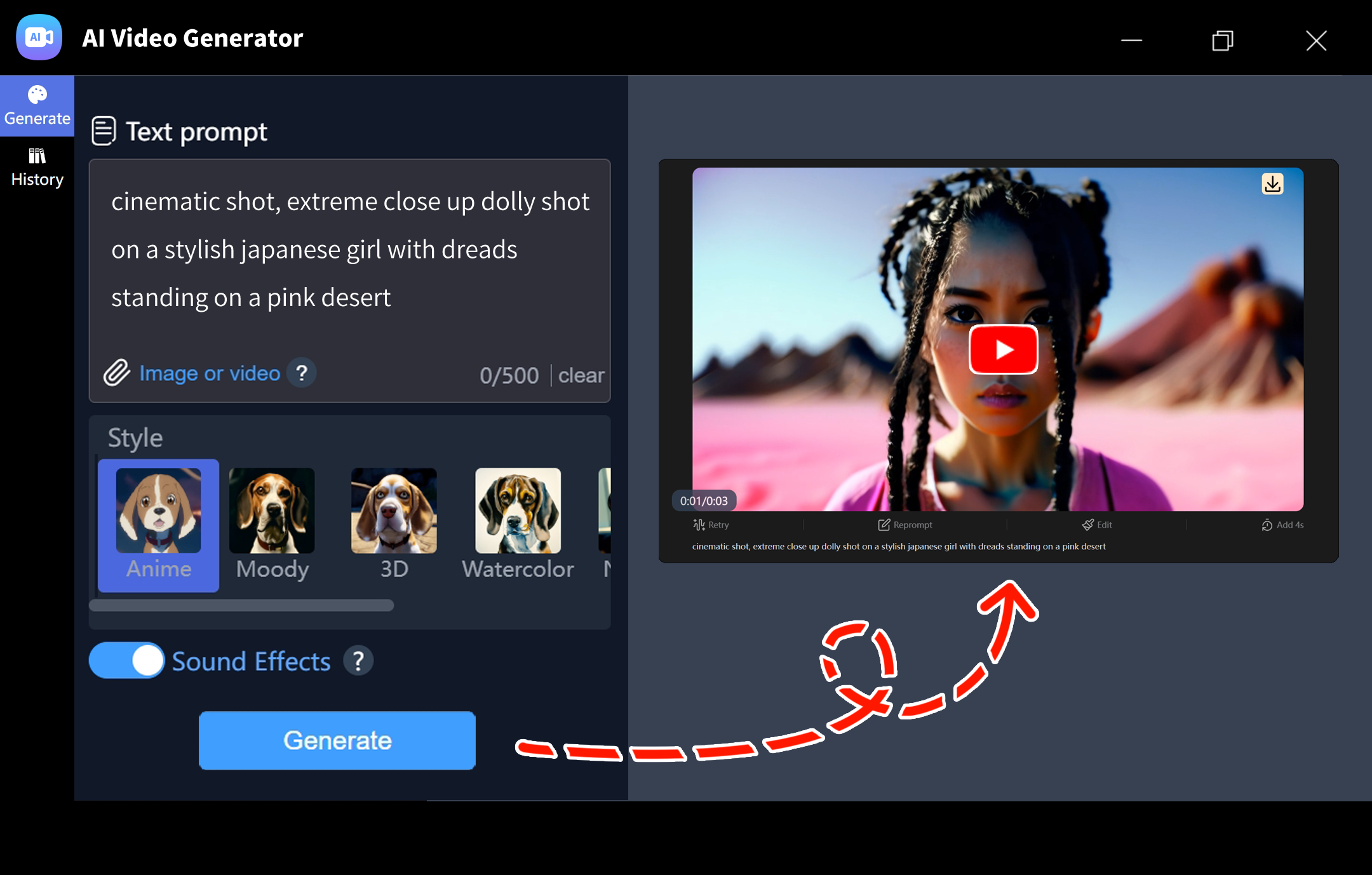 AI Video Generator - Text zu Video Screenshot