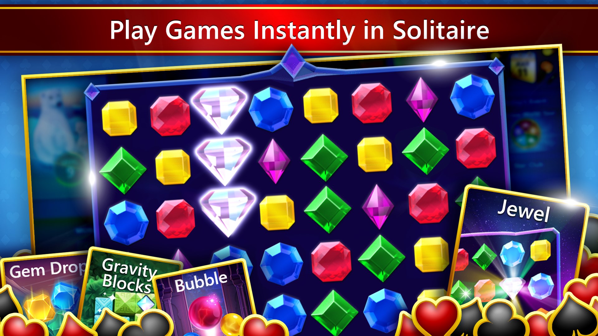 Captura de pantalla de Microsoft Solitaire