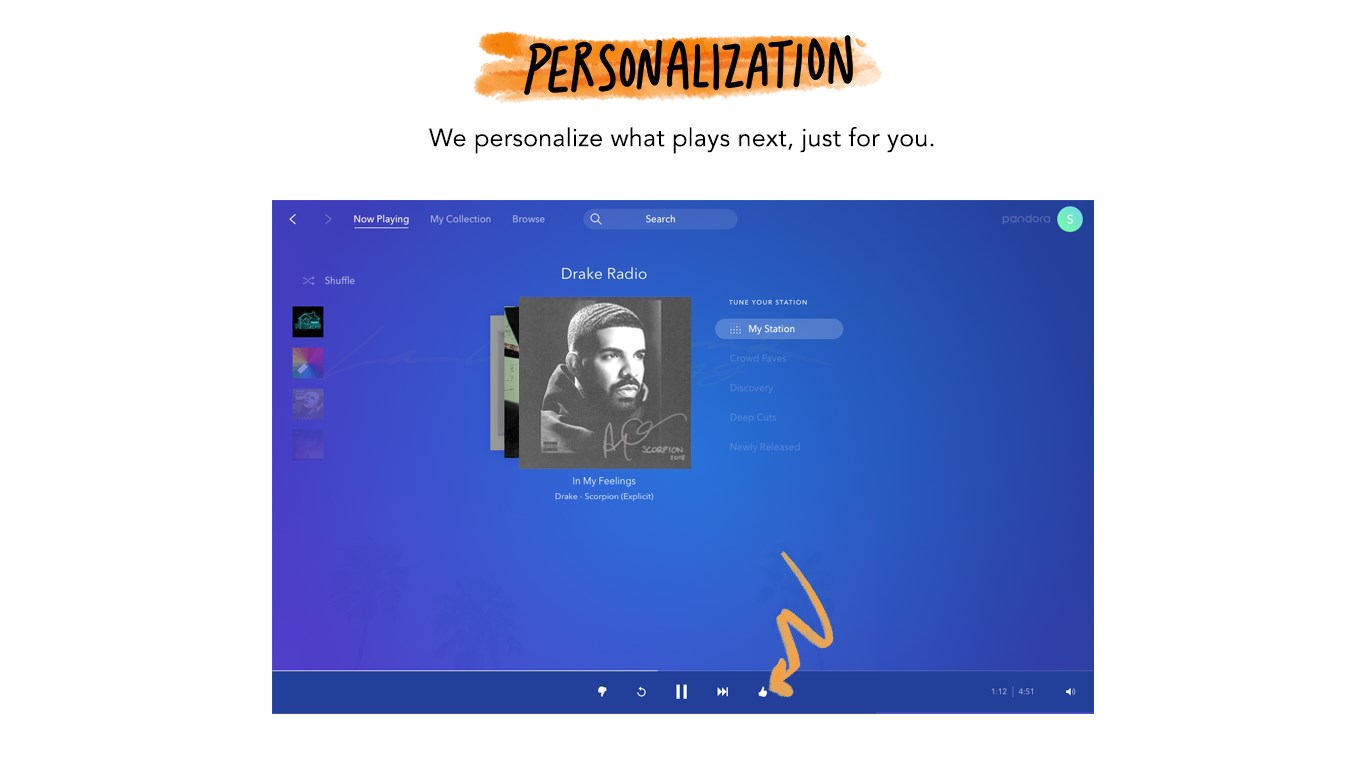Pandora screenshot