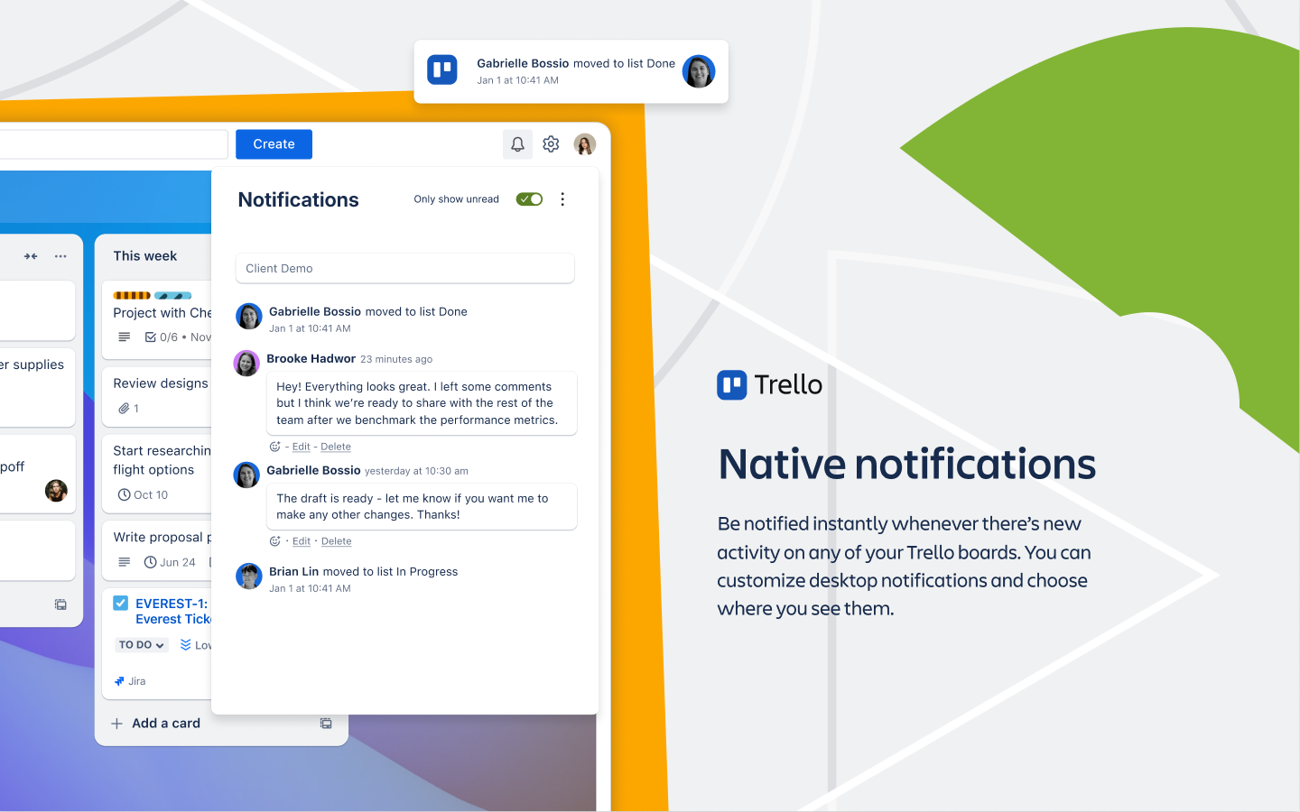 Captura de pantalla de Trello