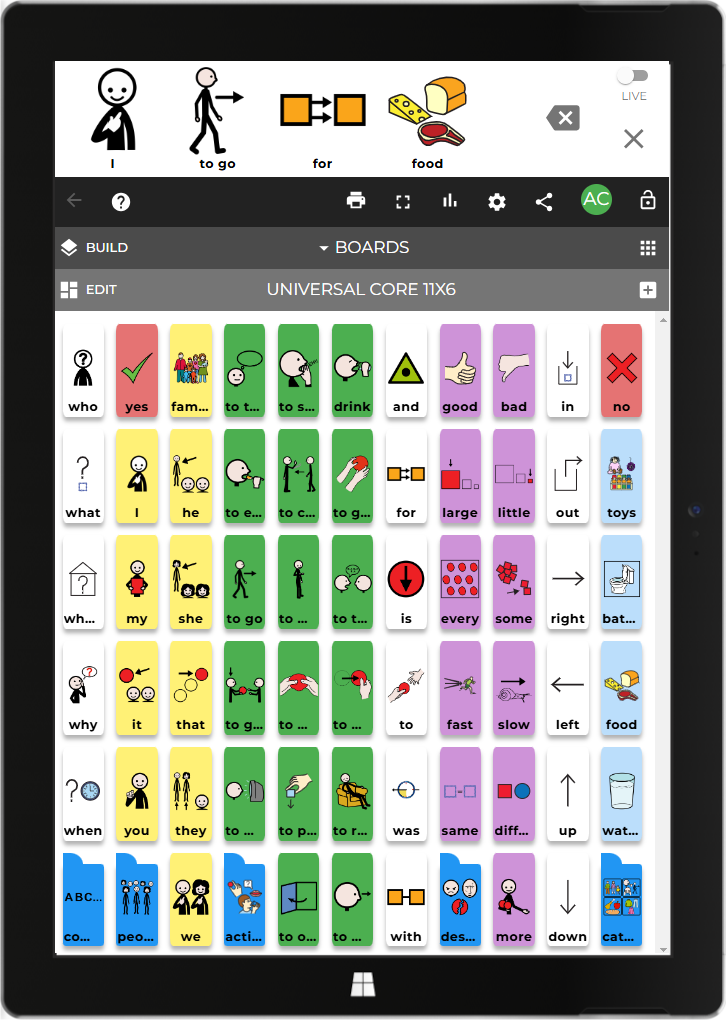 Cboard AAC app screenshot