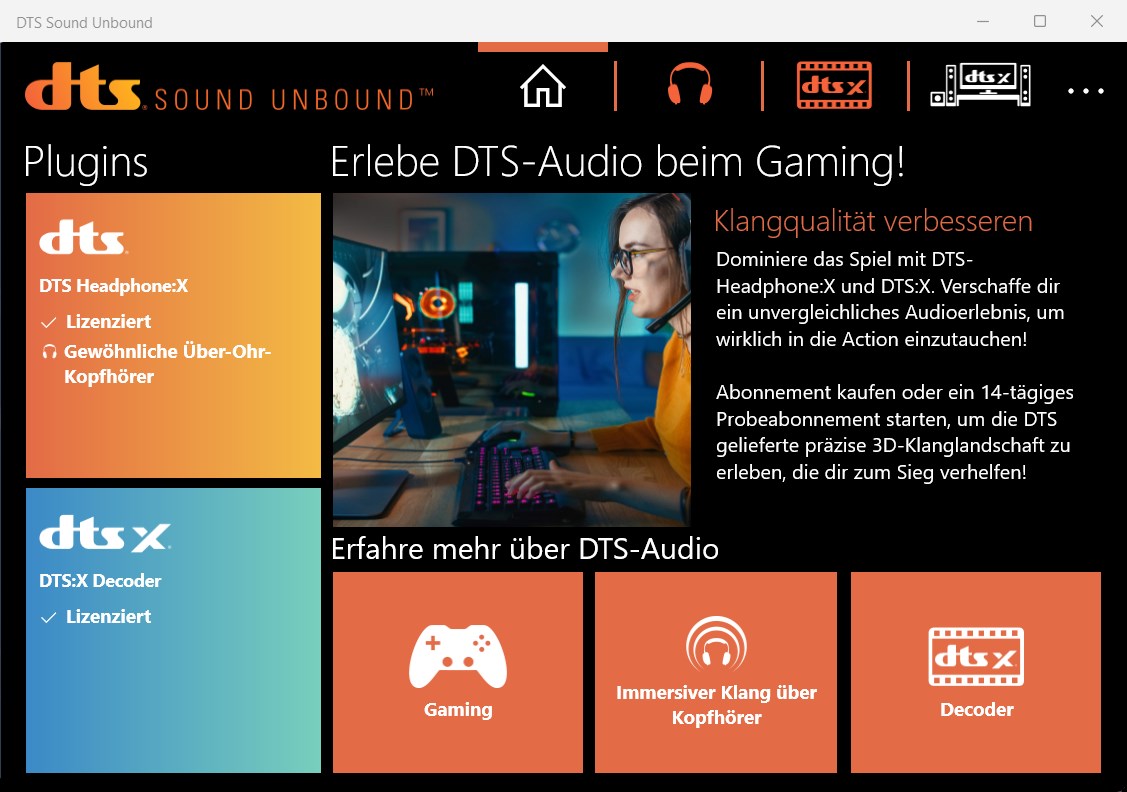 DTS Sound Unbound Screenshot