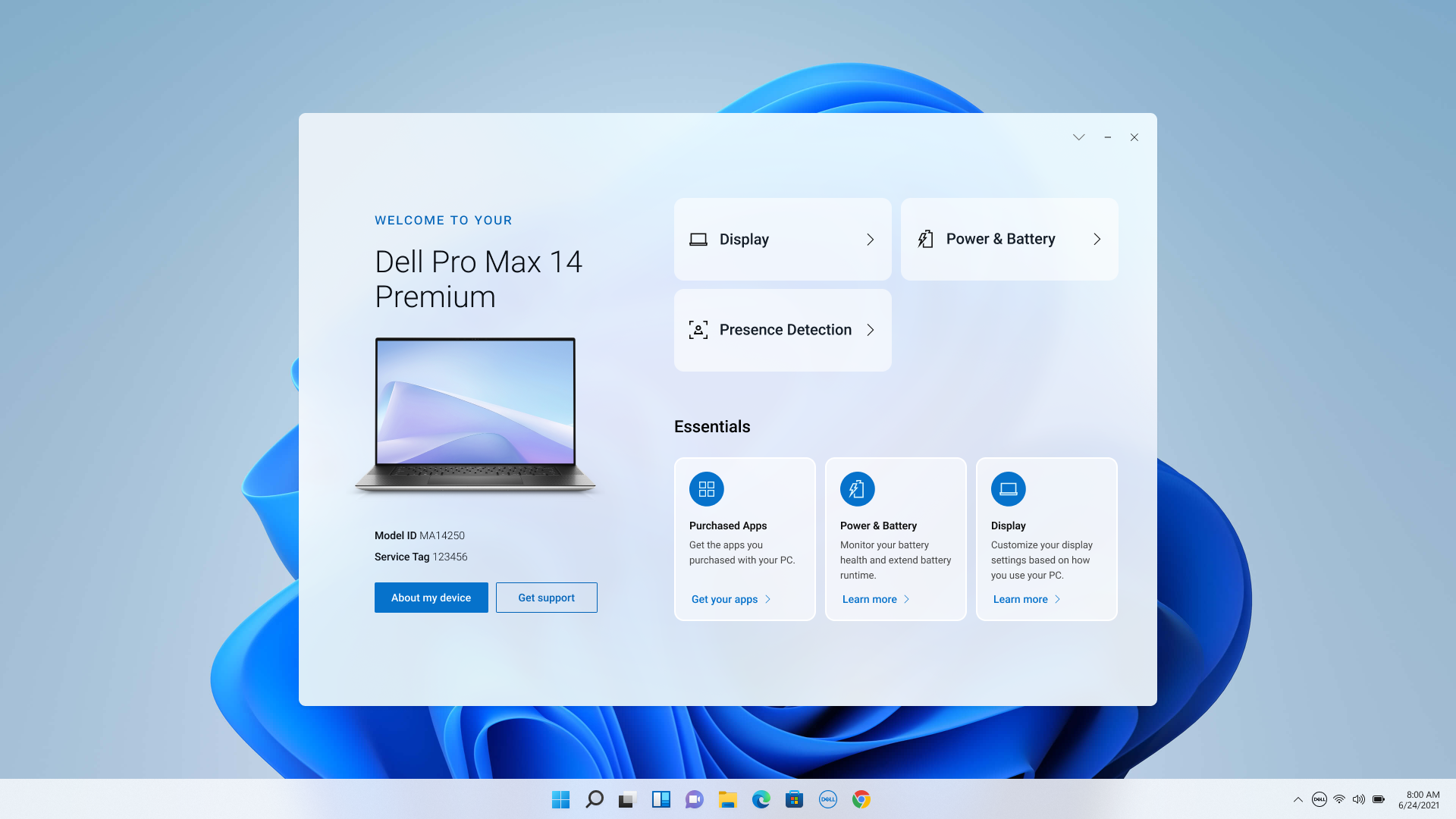 Dell Optimizer for Dell PCs Screenshot