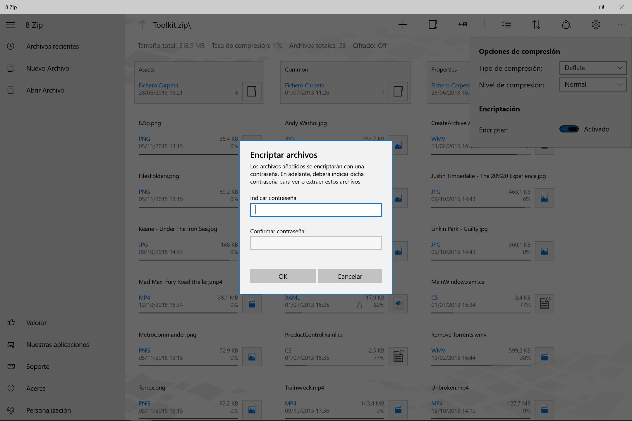 Captura de pantalla de 8 Zip Pro - advanced archiver. Create, unpack and encrypt.
