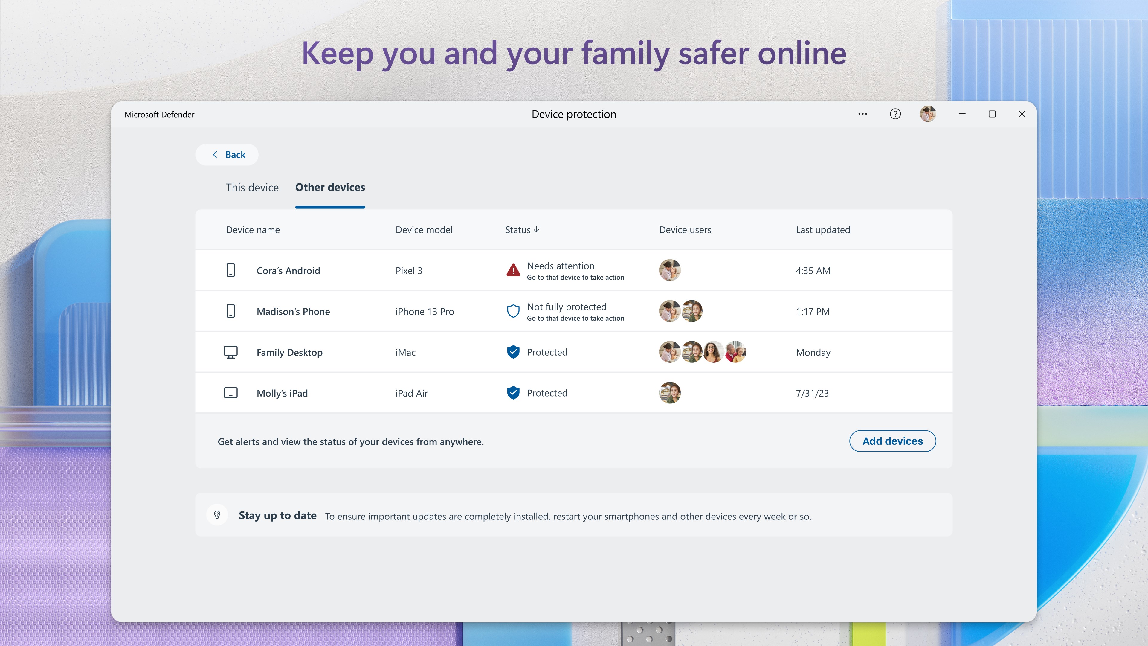Captura de pantalla de Microsoft Defender