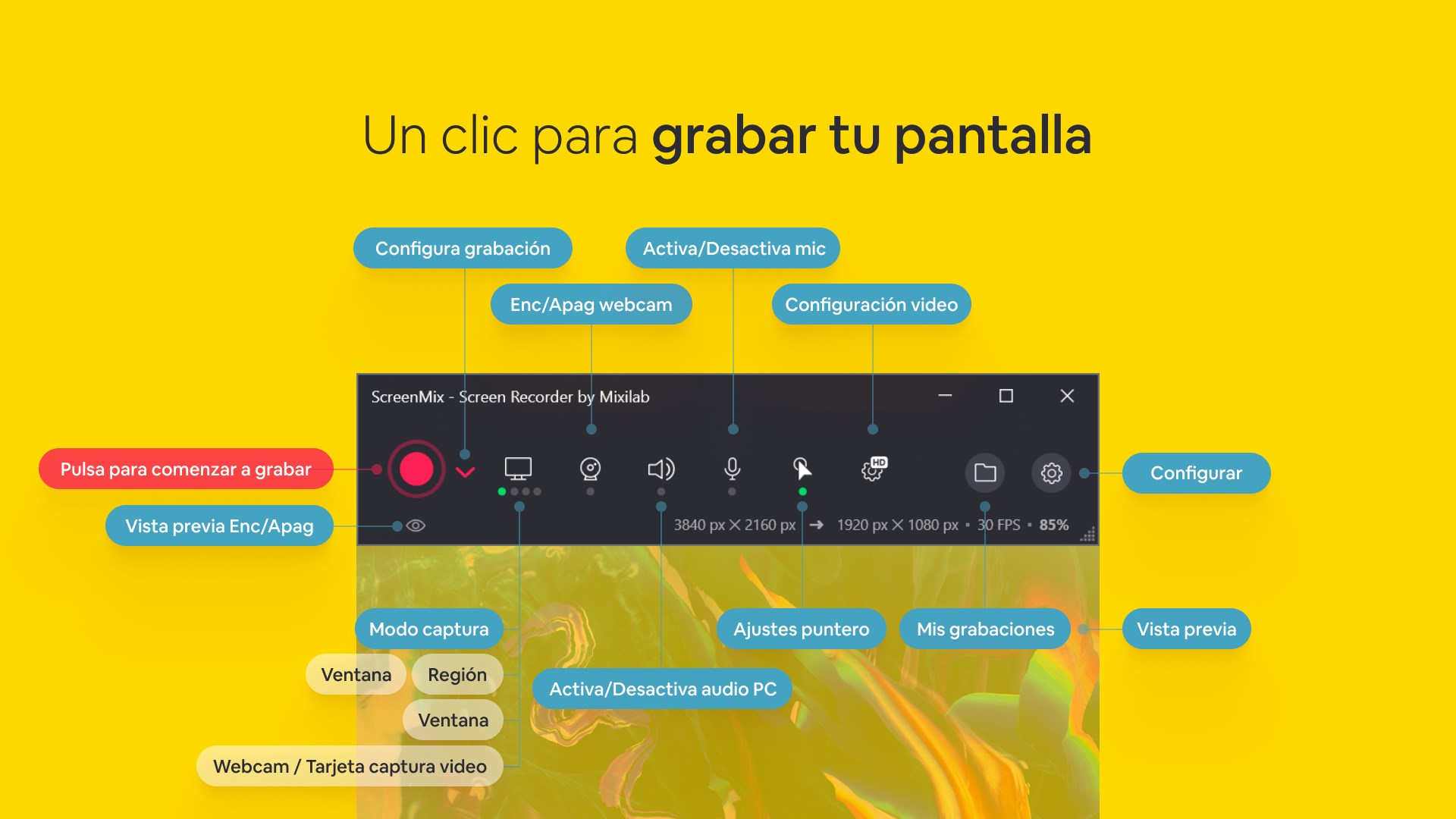 Captura de pantalla de ScreenMix - Grabador de Ventana