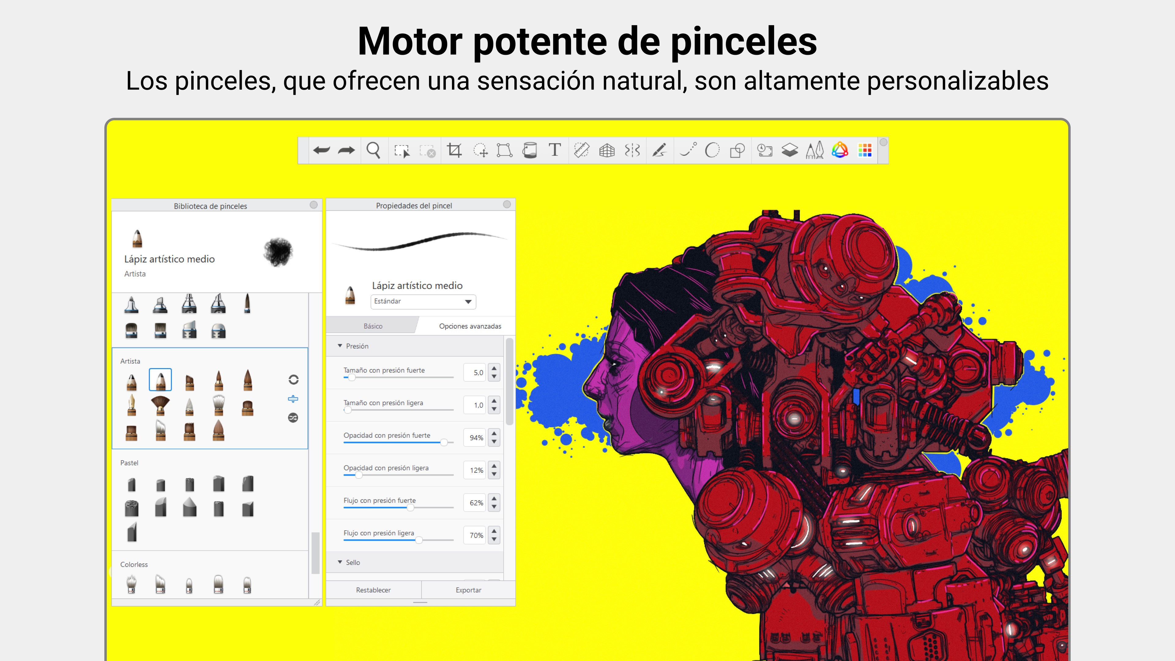 Captura de pantalla de Sketchbook Pro
